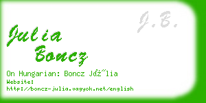 julia boncz business card